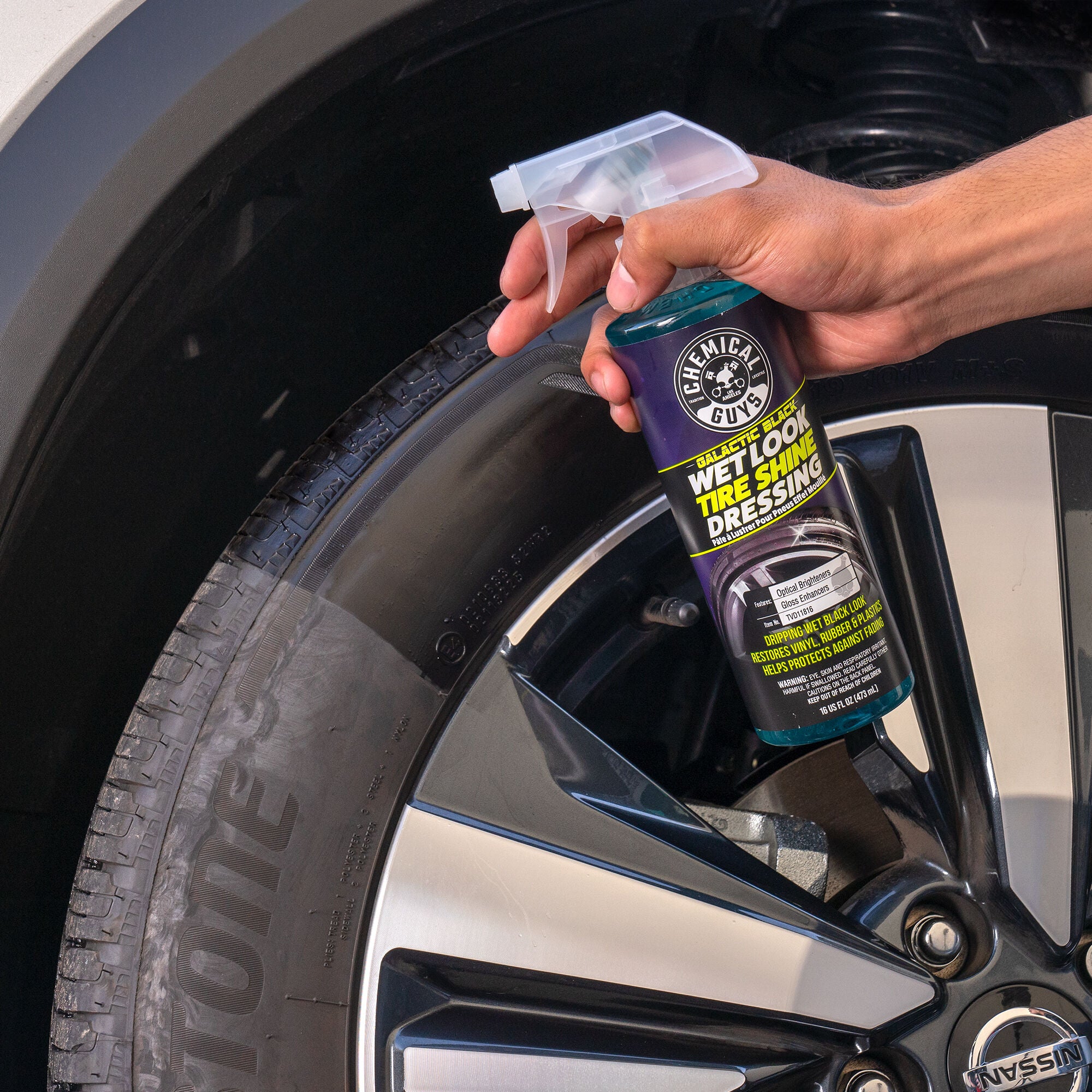 Galactic Black Wet Look Tire Shine Dressing - Image 8