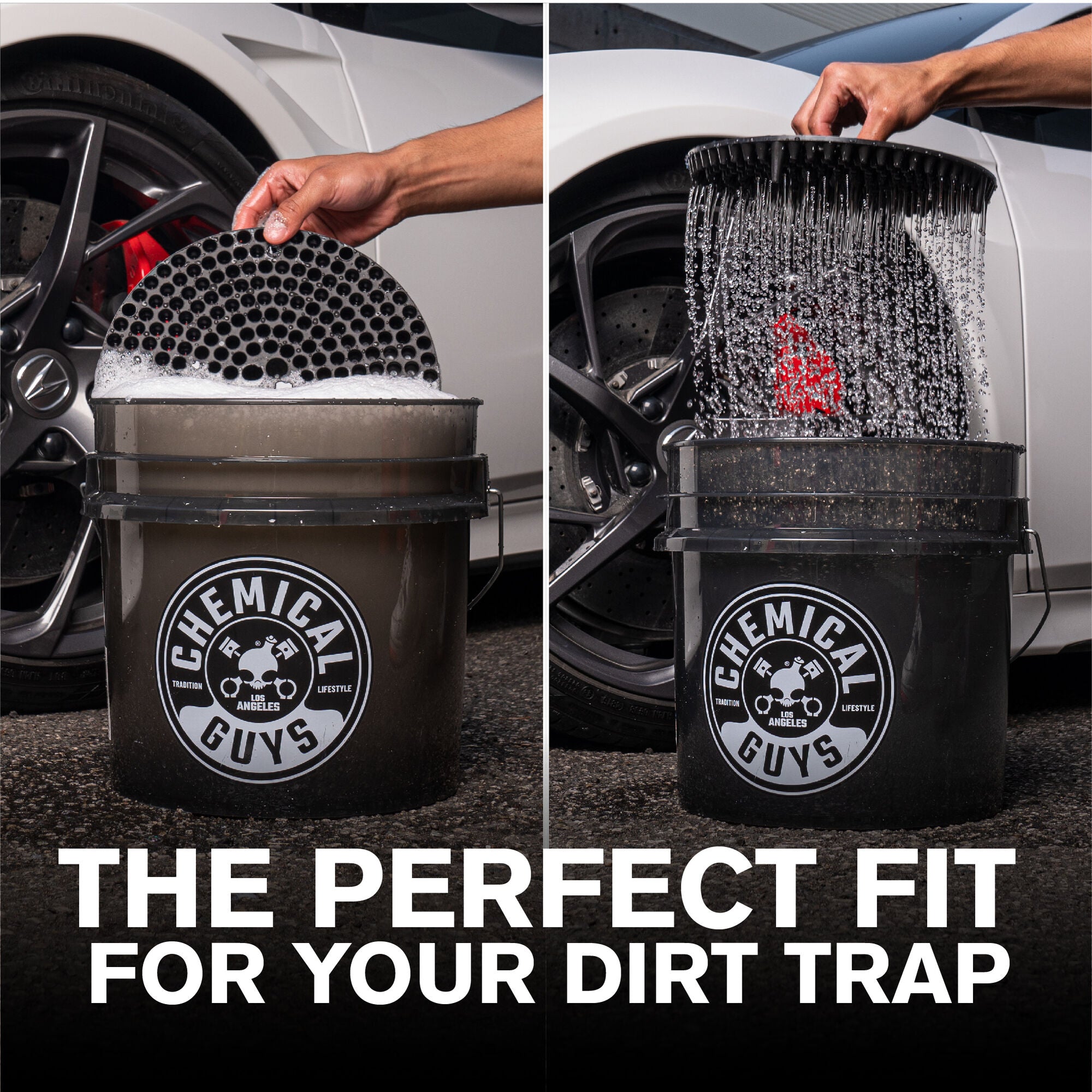 Heavy Duty Ultra Clear Detailing Bucket. 4.25 Gal. Smoked Obsidian Black - Image 2