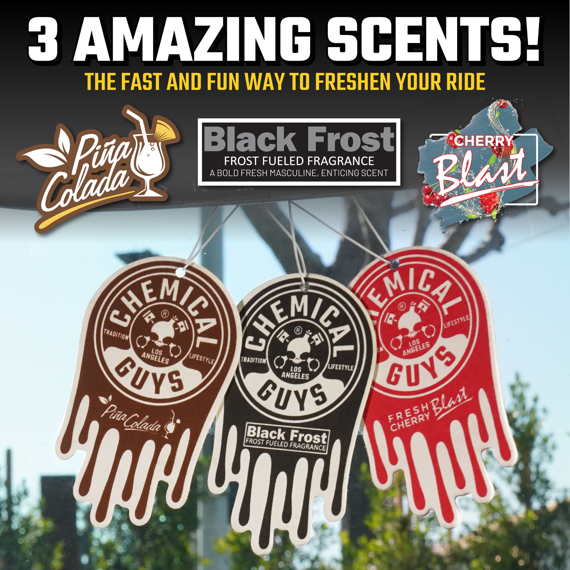 Hanging Air Freshener Assorted 3-Pack - Image 2