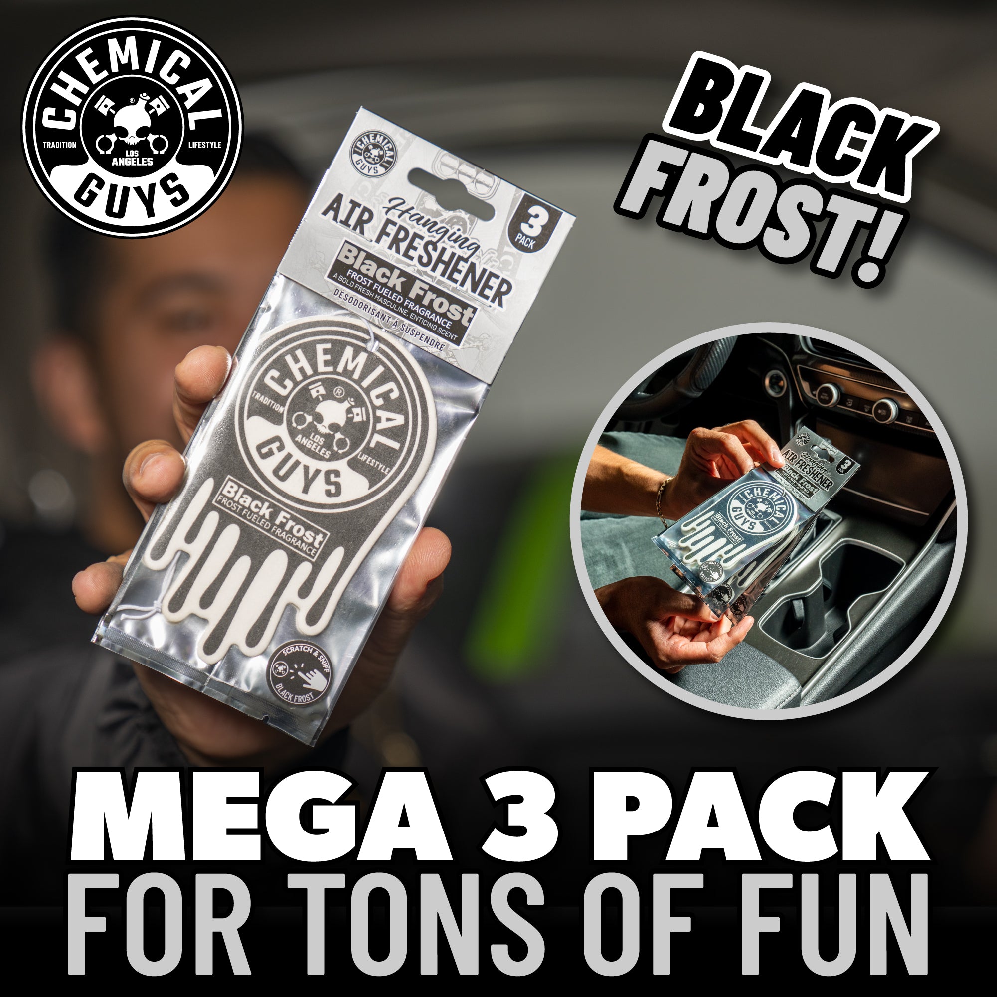 Black Frost Hanging Air Freshener Pack - Image 4
