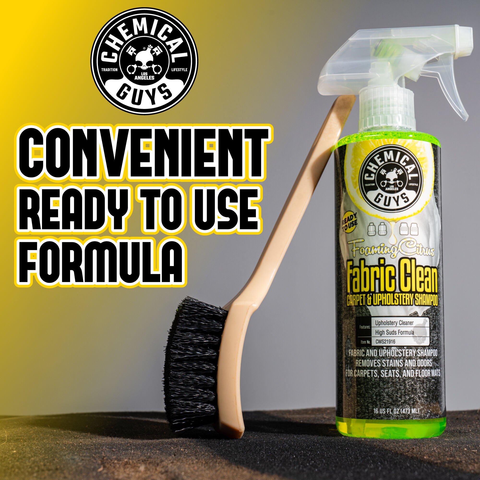 Foaming Citrus Fabric Clean Carpet & Upholstery Shampoo - Image 7