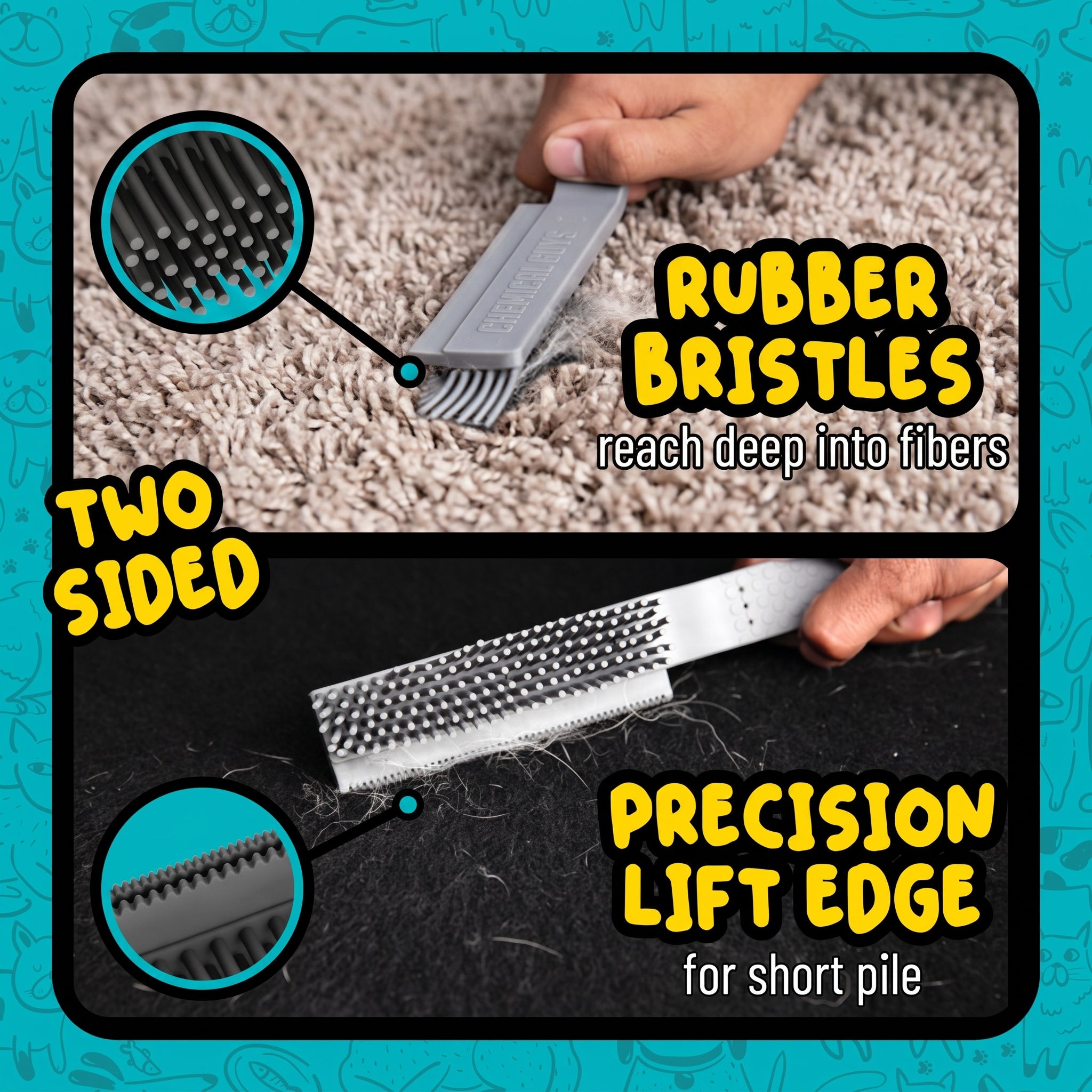 Grubbie Professional Grade Pet Hair Removal Brush - Image 3