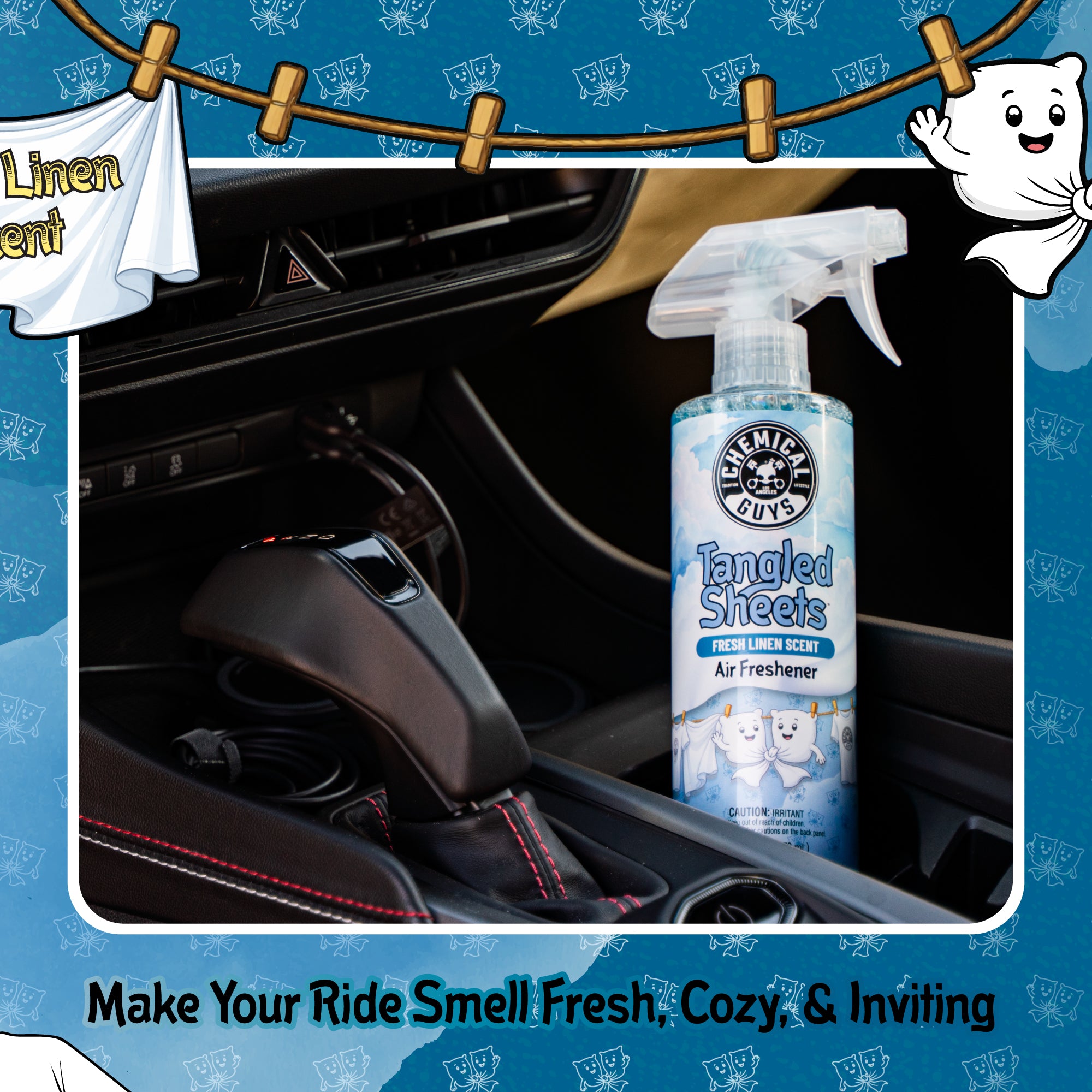 Tangled Sheets Fresh Linen Scent Air Freshener Spray - Image 4