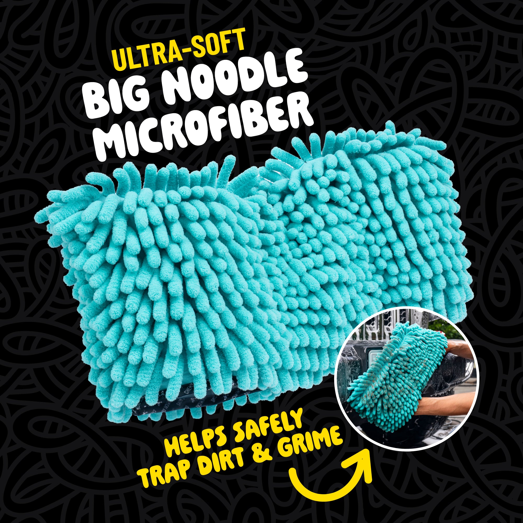 Big Noodle Grip & Glide Two Handed Wash Mitt - Image 3