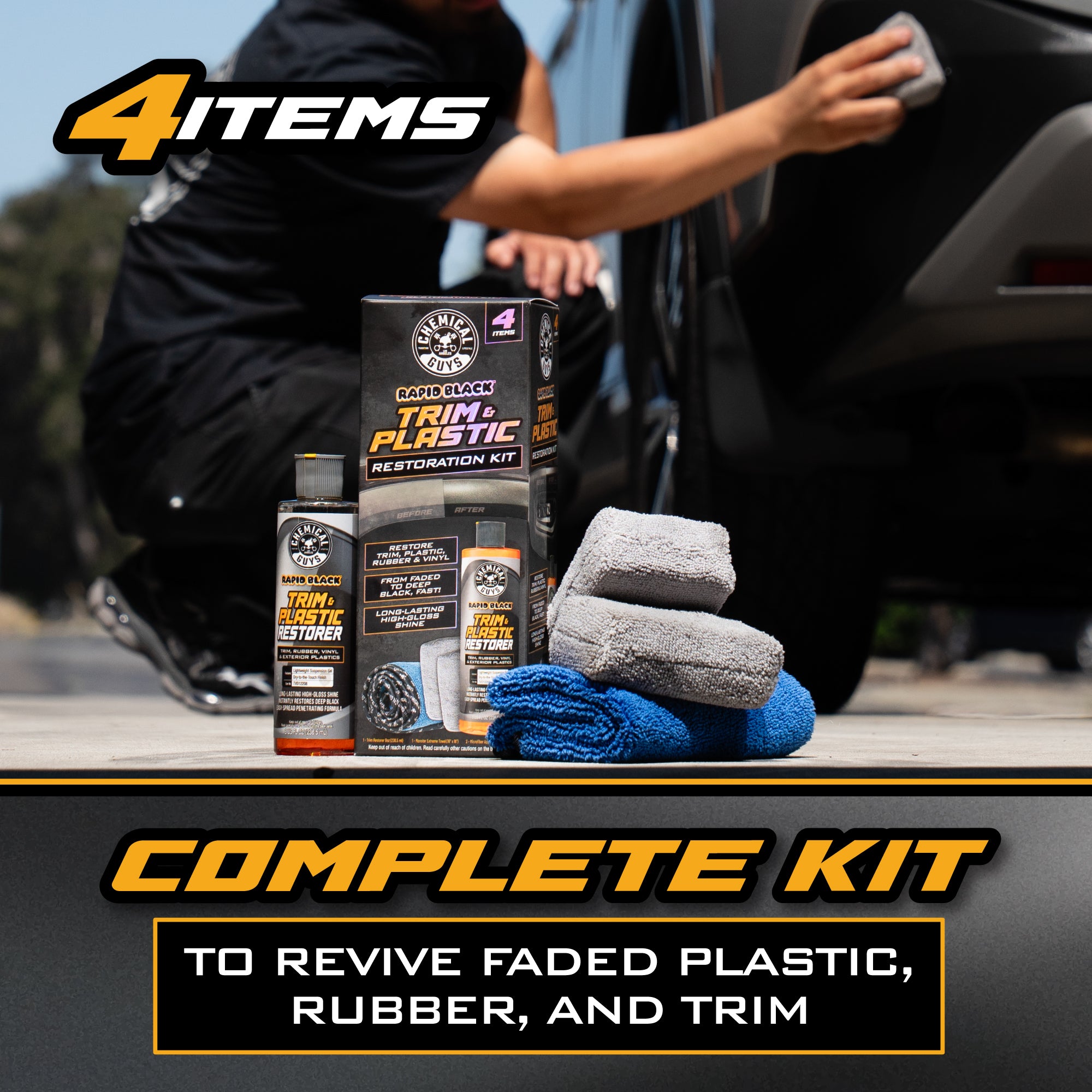 Rapid Black Trim & Plastic Restoration Kit - Image 2
