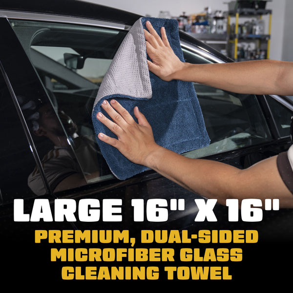 CleanStroke Dual-Sided Microfiber Glass Towel 2-Pack - Image 4